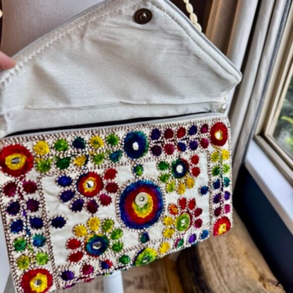 Handmade Boho Multicolour Rajasthani Crossbody Bag - Picture 8 of 12